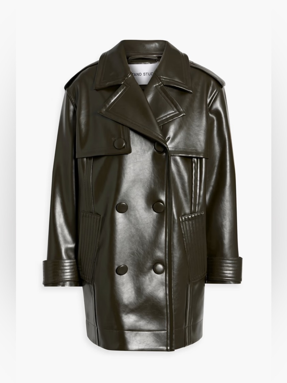 STAND STUDIO Flora trench Coat Dark brown FR 36 Original Price $575